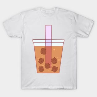 cat boba tea T-Shirt